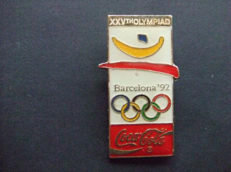 Coca Cola Olympische Spelen Barcelona 1992 logo,wit